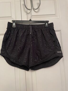 Calvin Klein Women’s Black Athletic Running Performance Shorts with Pockets M